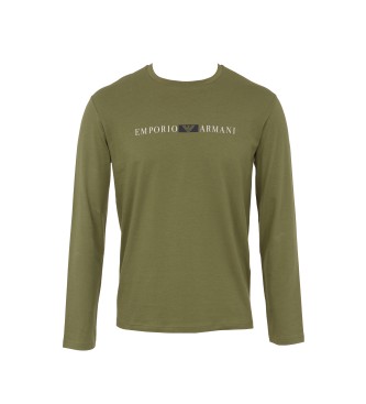 Emporio Armani T-shirt verde con logo Aquila