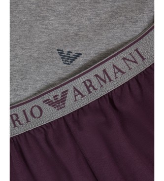 Emporio Armani Pyjama korte mouw Endurance grijs