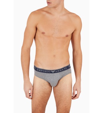 Emporio Armani Lot de 2 slips gris Endurance