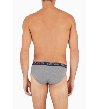 Emporio Armani Set van 2 grijze Endurance slips