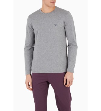 Emporio Armani Pijama con logotipo Endurance gris, lila