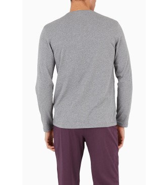 Emporio Armani Pijama com logtipo Endurance cinzento, roxo