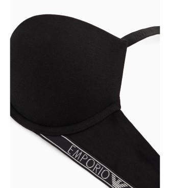 Emporio Armani Reggiseno push up con logo Essential Studs Nero