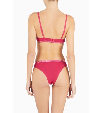 Emporio Armani Soutien push up Essential Studs Logo cor-de-rosa