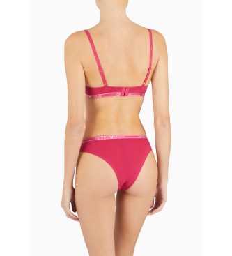 Emporio Armani Confezione da due slip in cotone biologico con logo Essential ASV rosa  