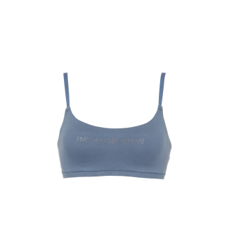 Emporio Armani Sujetador Bralette-Essential Studs Logo gris