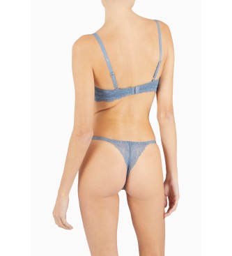 Emporio Armani String aus wiederverwerteter Spitze Eternal Lace ASV grau