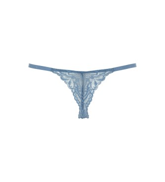 Emporio Armani String aus wiederverwerteter Spitze Eternal Lace ASV grau