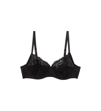 Emporio Armani Reggiseno nero in pizzo eterno