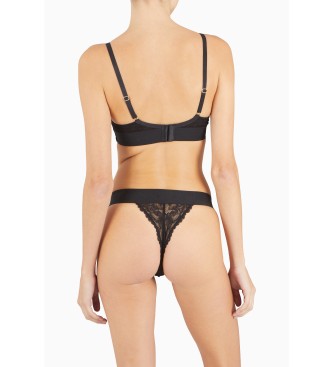 Emporio Armani Reggiseno nero in pizzo eterno