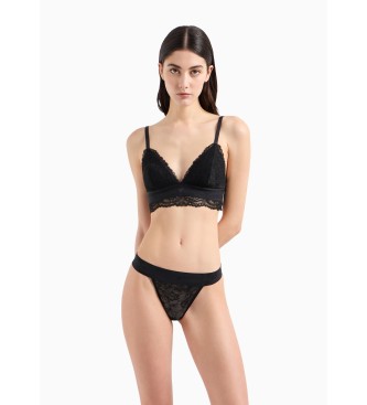 Emporio Armani Stringi Eternal Lace czarne