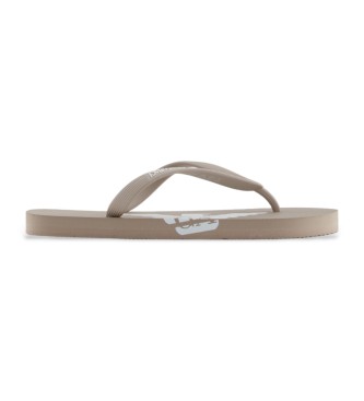 Emporio Armani Gummiflipflops mit Logo taupe