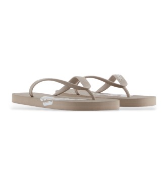 Emporio Armani Gummiflipflops mit Logo taupe