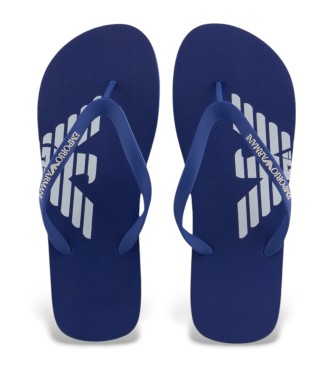 Emporio Armani Gummiflipflops mit blauem Logo
