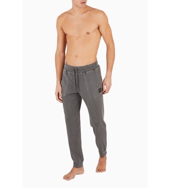 Emporio Armani Garment geverfde grijze pyjamabroek