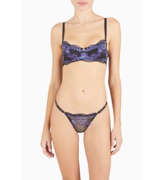 Emporio Armani Holidays Lace Thong Sort, lilla