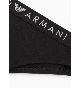 Emporio Armani Lot de deux slips Iconic Logoband noirs