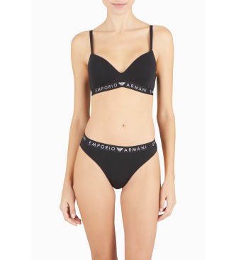 Emporio Armani Lot de deux slips Iconic Logoband noirs