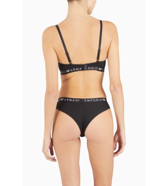 Emporio Armani Lot de deux slips Iconic Logoband noirs