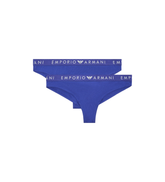 Emporio Armani Zweierpack Iconic Logoband lila Slips