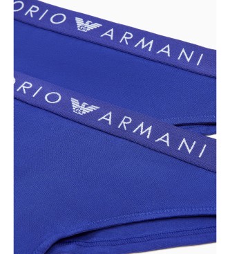 Emporio Armani Set van twee paarse Iconic Logoband slips