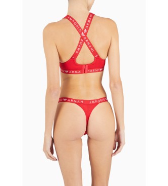 Emporio Armani Set of 2 thongs Iconic Logoband red