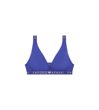 Emporio Armani Bralette-BH aus Bio-Baumwolle mit ikonischem ASV-Logo-Band, fliederfarben