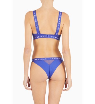 Emporio Armani Culotte brsilienne Iconic Logoband bleu