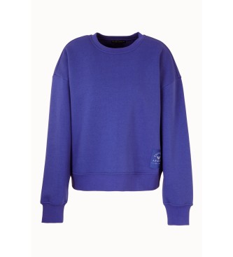 Emporio Armani Close-Iconic Frottee-Sweatshirt flieder