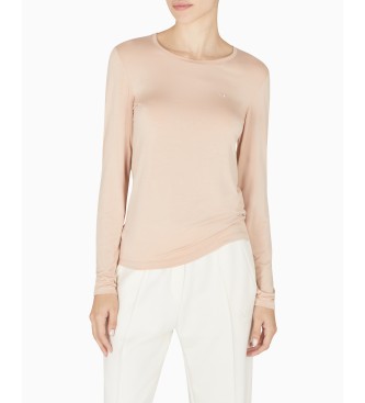 Emporio Armani T-shirt rosa a maniche lunghe Essential Studs