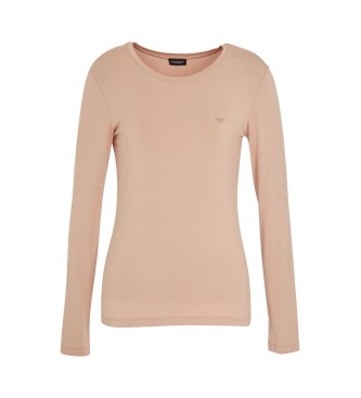 Emporio Armani T-shirt rosa a maniche lunghe Essential Studs