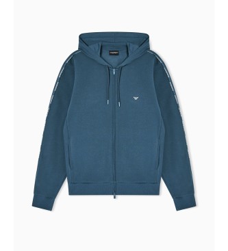 Emporio Armani Frottee-Sweatshirt blau