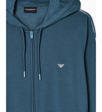 Emporio Armani Frottee-Sweatshirt blau