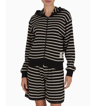 Emporio Armani Loungewear vaffelsweatshirt sort
