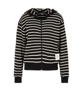 Emporio Armani Loungewear vaffelsweatshirt sort