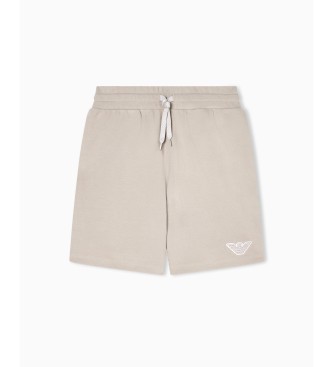 Emporio Armani Eagle Patch beige Bermuda shorts