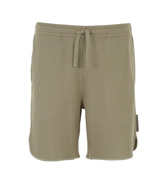 Emporio Armani Household bermuda shorts in embossed knitted jersey  green