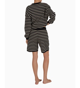 Emporio Armani Waffle loungewear bermudashorts svart