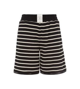 Emporio Armani Waffle loungewear bermudashorts svart