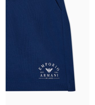 Emporio Armani Bermudas Iconic Light Terry navy