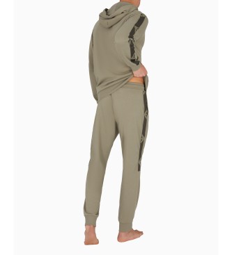 Emporio Armani Loungewear-byxor med grna manschetter