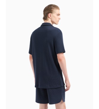 Emporio Armani Pull en maille gaufre marine pour vtements d'intrieur