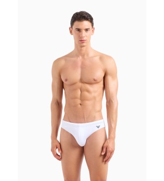 Emporio Armani Slip da bagno bianco essenziale