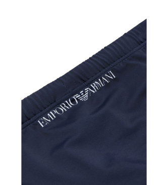 Emporio Armani Slip met lage taille en marine macro-logoprint