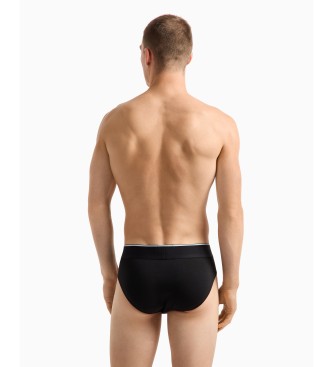 Emporio Armani Calzoncillo slip con banda con logotipo negro