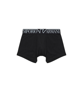 Emporio Armani Pantalon de corps en coton biologique avec MEGALOGOTYPE ASV noir