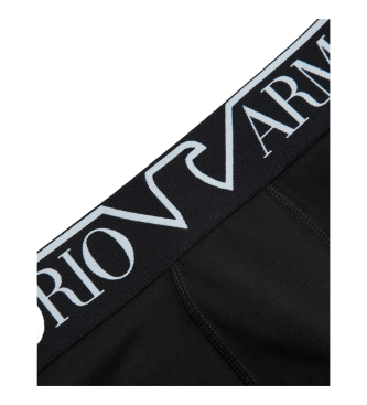 Emporio Armani BODY PANTS VAN ORGANISCH KATOEN MET MEGALOGOTYPE ASV zwart