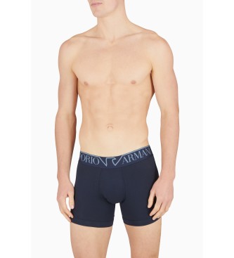 Emporio Armani BOXER IN COTONE ORGANICO CON MEGALOGO ASV BLU MARINO