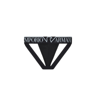 Emporio Armani Megalogo black thong