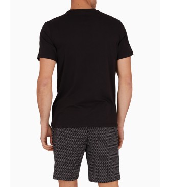 Emporio Armani Pijama corto tipo bermuda con estampado mixto marino